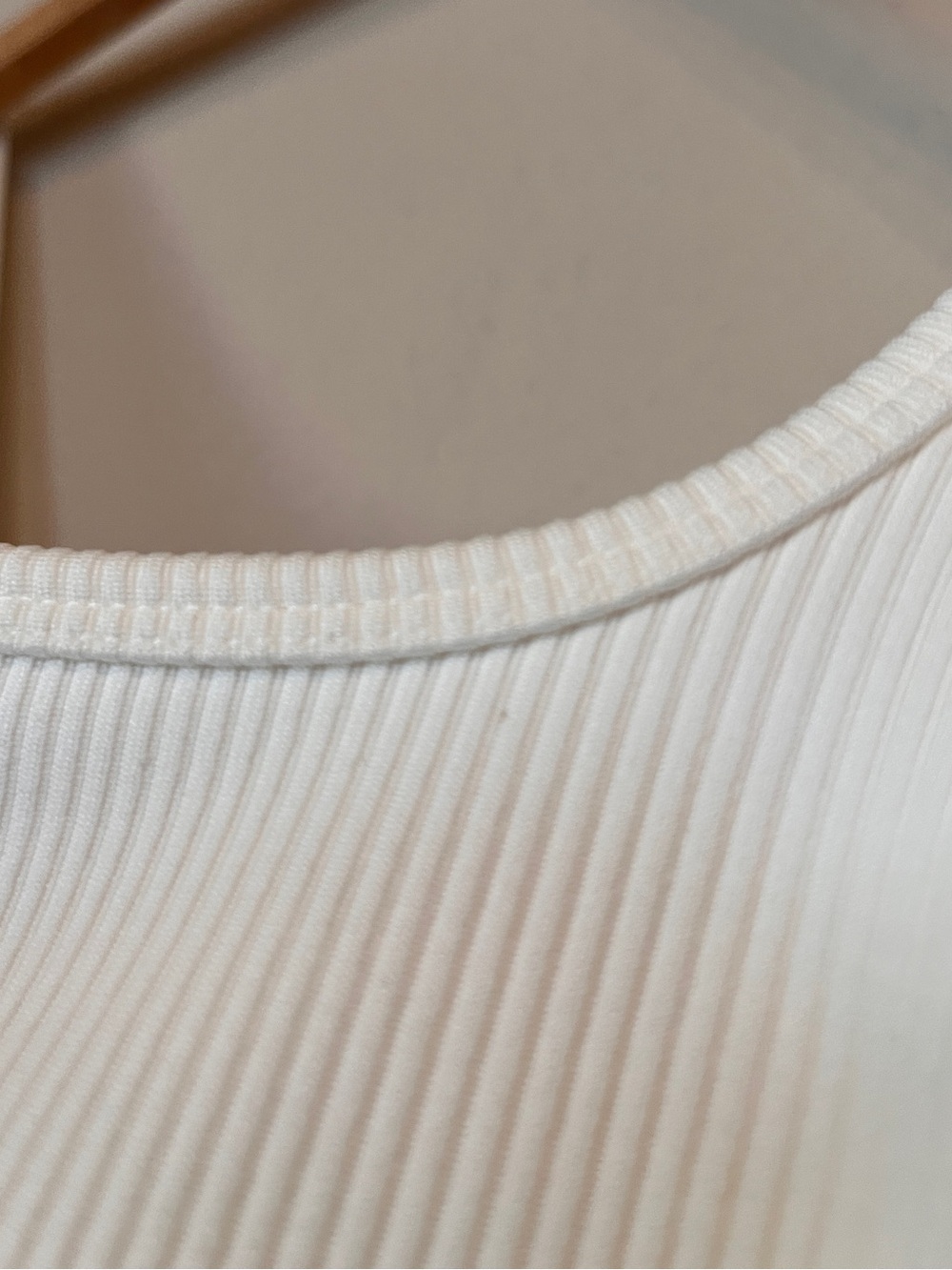 Jordan Ivory Ribbed Rounded Square Neck Cropped Tank Top NWT $62 - Picture 8 of 8